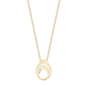 8kt. guldvedhæng m.cz inkl. forg. kæde