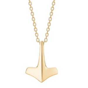 SON kæde stål IP gold med Thors hammer 50+5cm