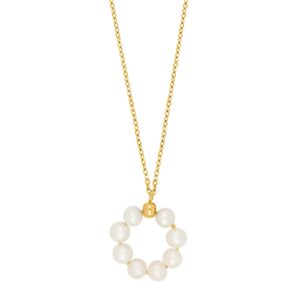 8kt. guldvedhæng cirkel m. fvkp.