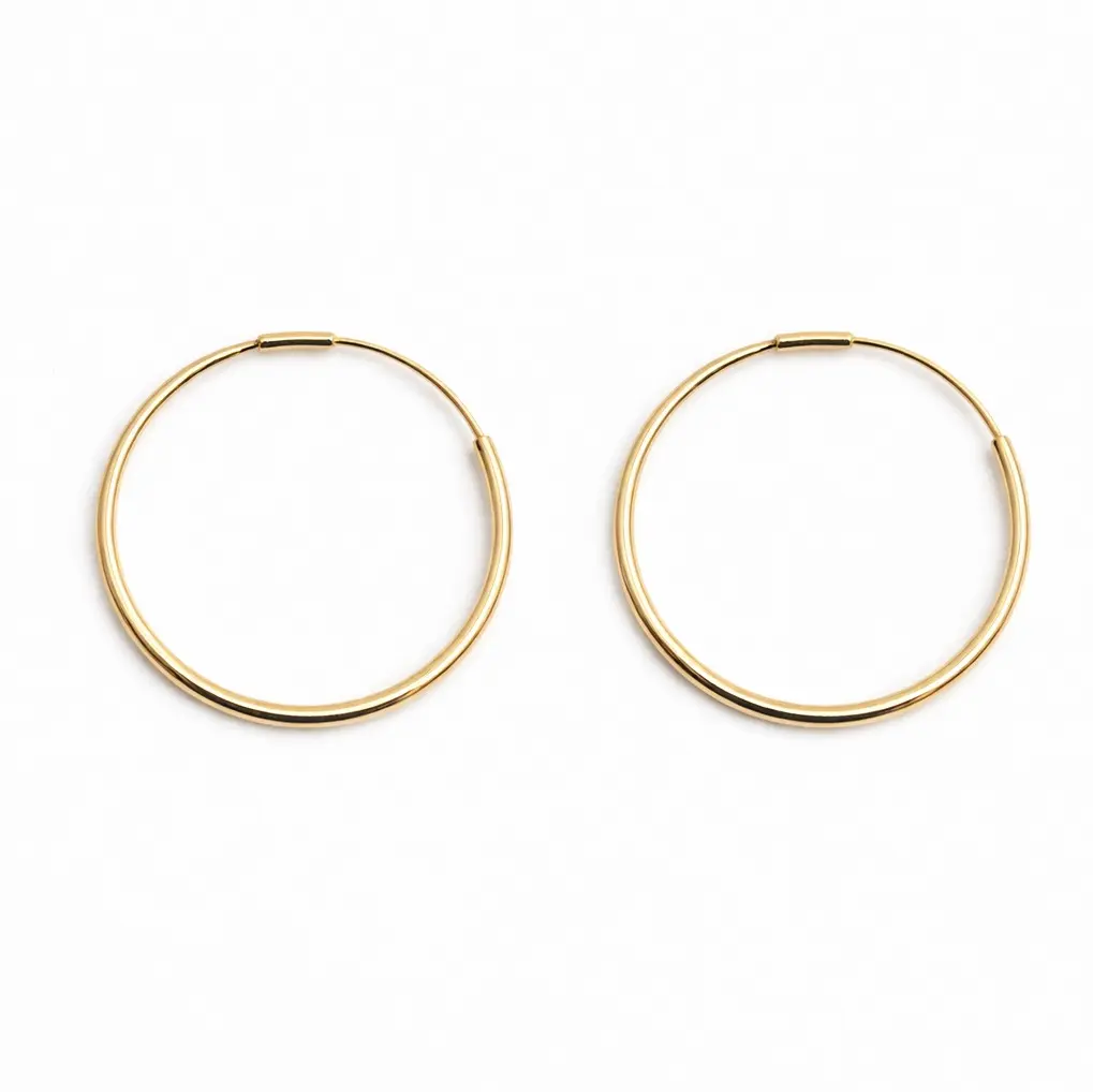 Donnatella øreringe forgyldt sølv Ø32 mm