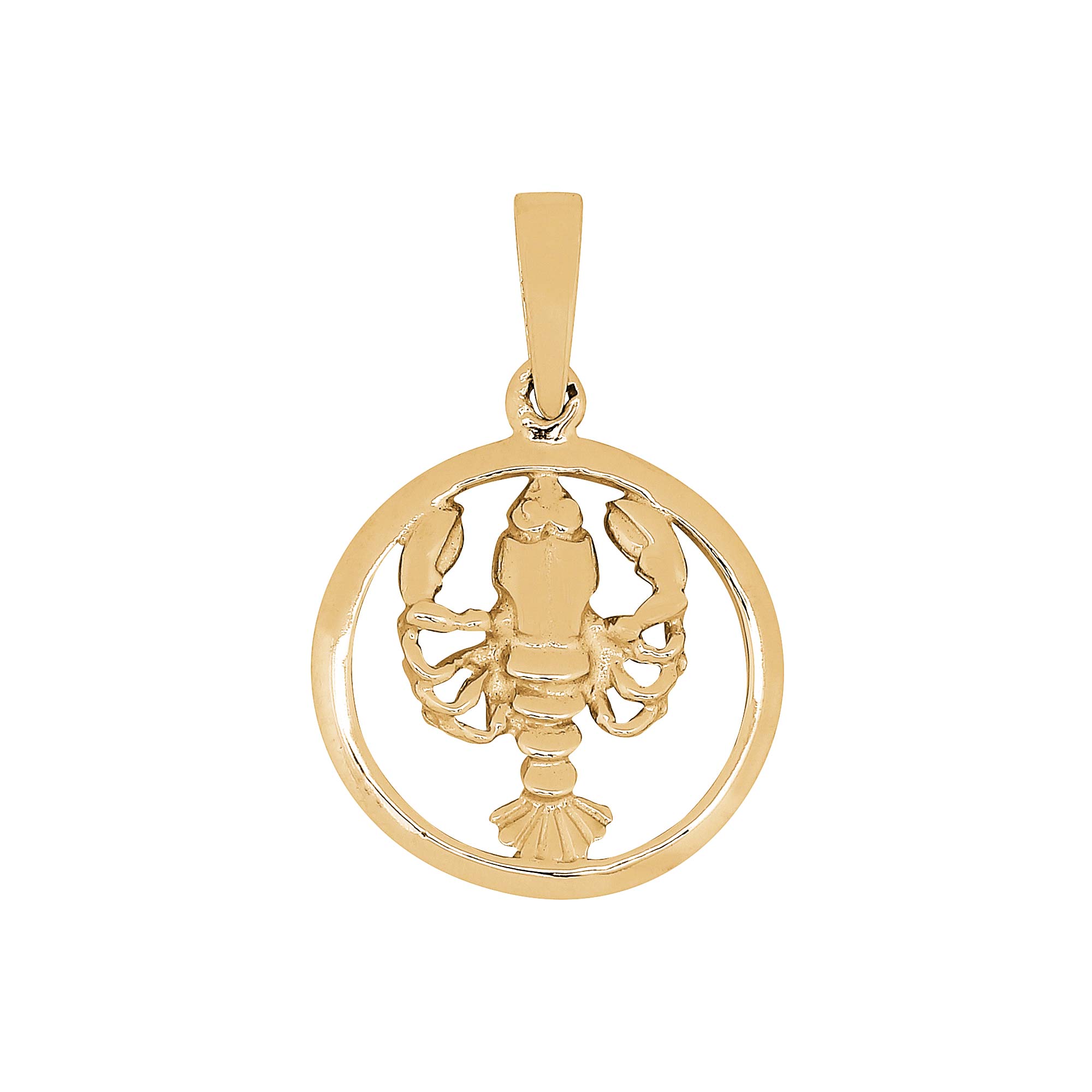 SIERSBØL 8kt. vedhæng KREBSEN 15mm