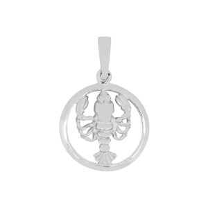 Rhod. sølvvedhæng KREBSEN 15mm