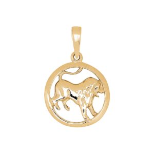 SIERSBØL 8kt. vedhæng LØVEN 15mm