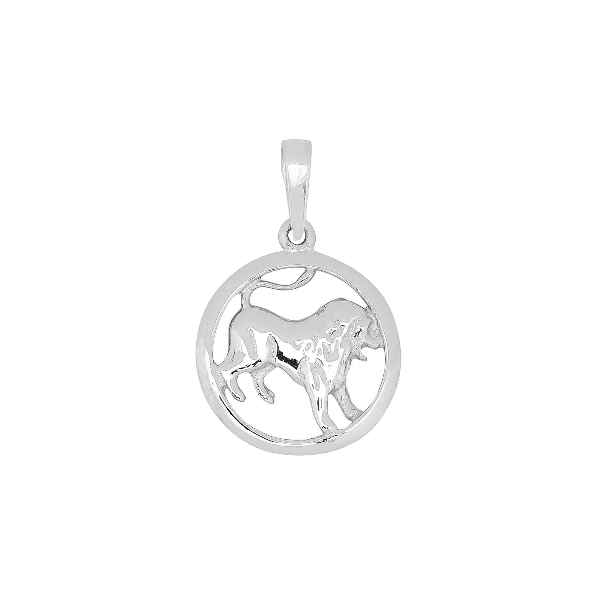 Rhod. sølvvedhæng LØVEN 12mm