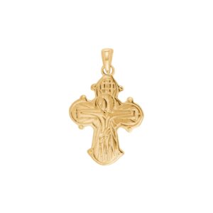 Siersbøl 8kt. guld dagmarkors m. fadervor 22mm