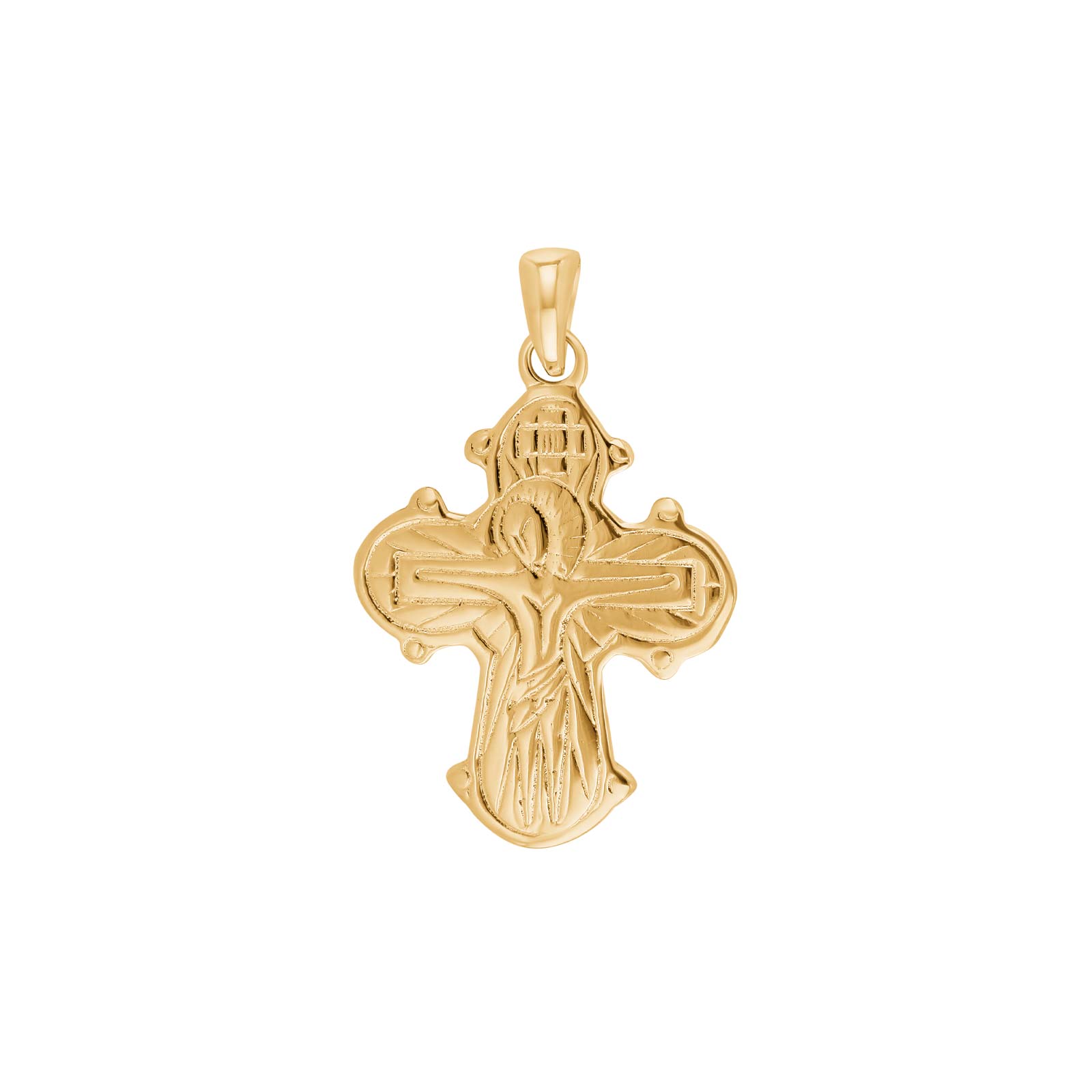 Siersbøl 8kt. guld dagmarkors m. fadervor 22mm