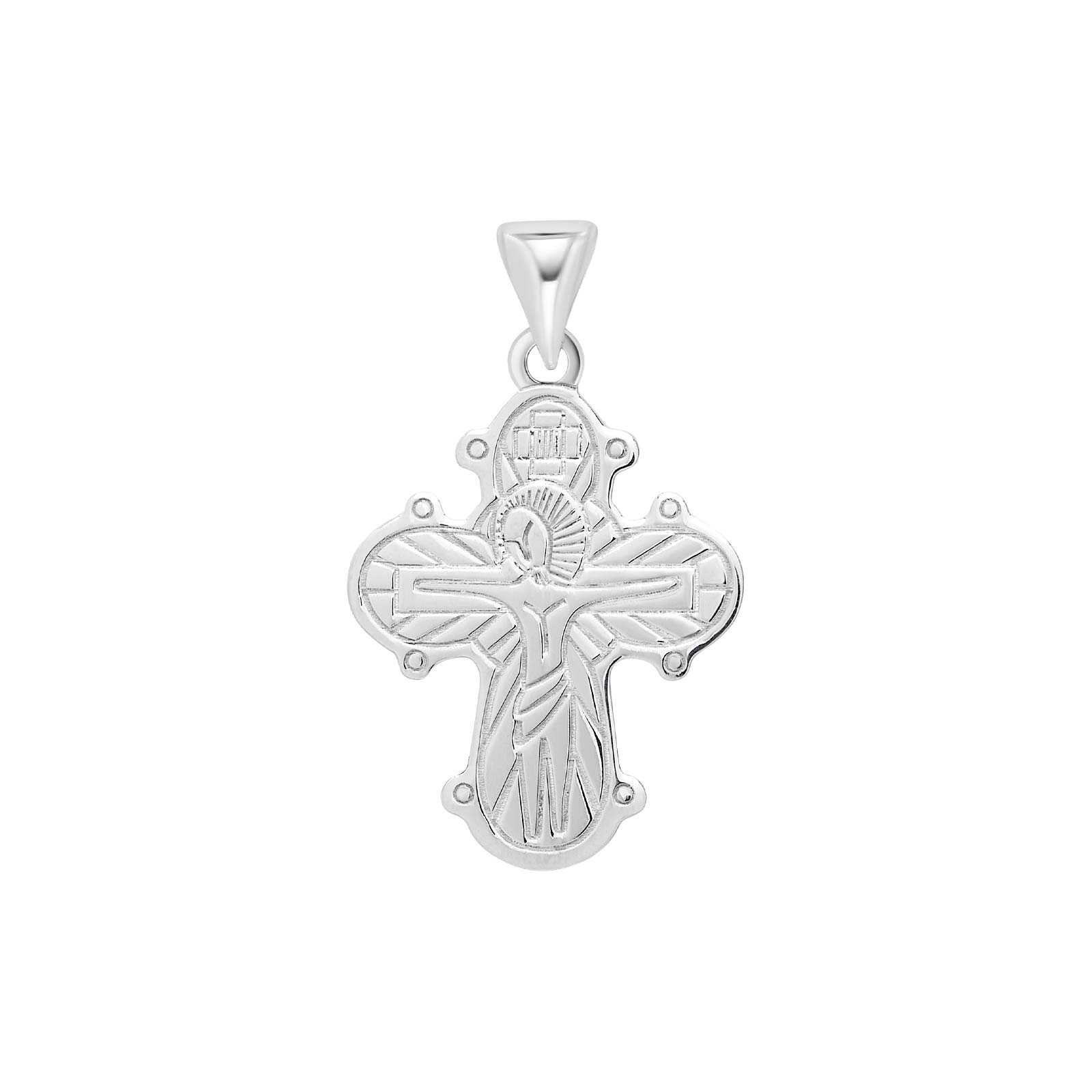 Rhod. sølvdagmarkors m/apostle 21mm