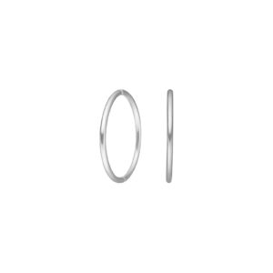 Rhod. sølv creol 18 mm udvendigt