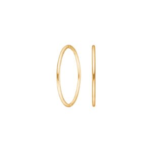 Forgyldt sølv creol 22 mm udvendigt