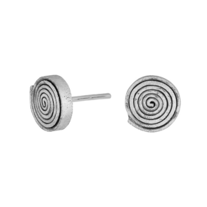 Sølv ørestik lukket Spiral m. oxidering