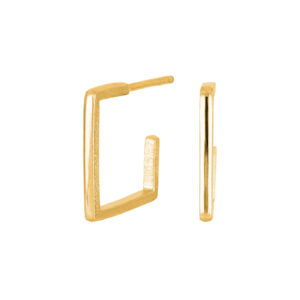 Sølv forgyldt creol Kvadrat Stor