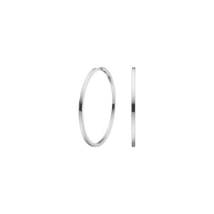 Rhod. sølv creol 40 mm