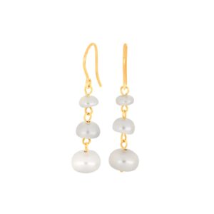 8kt. guldørehænger 3*ferskvandsperler