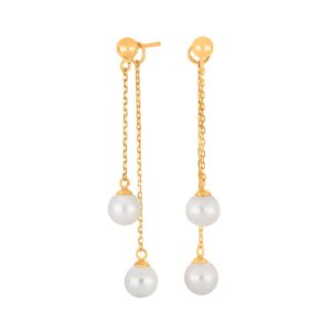 8kt. guldørehænger 4*ferskvandsperler