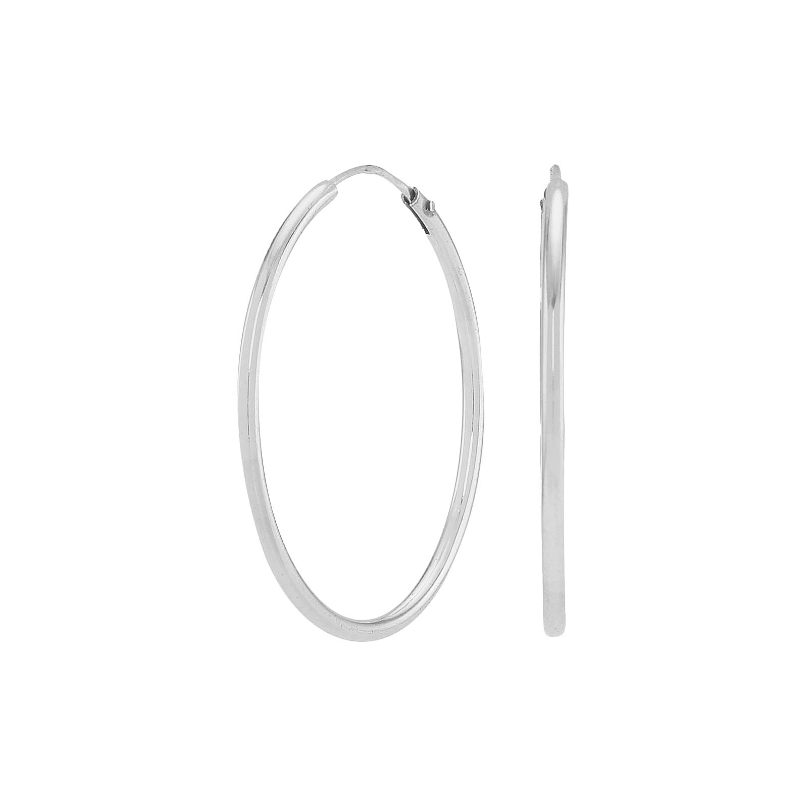 Rhodineret sølv creol 30mm HOOPS52