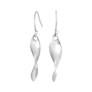 Rhod. sølvørehænger øje buet