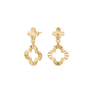 Forgyldt sølv ørehængere CLOVERA52