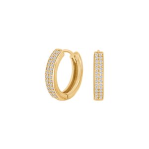 Forg. sølv creoler m/cz 16mm