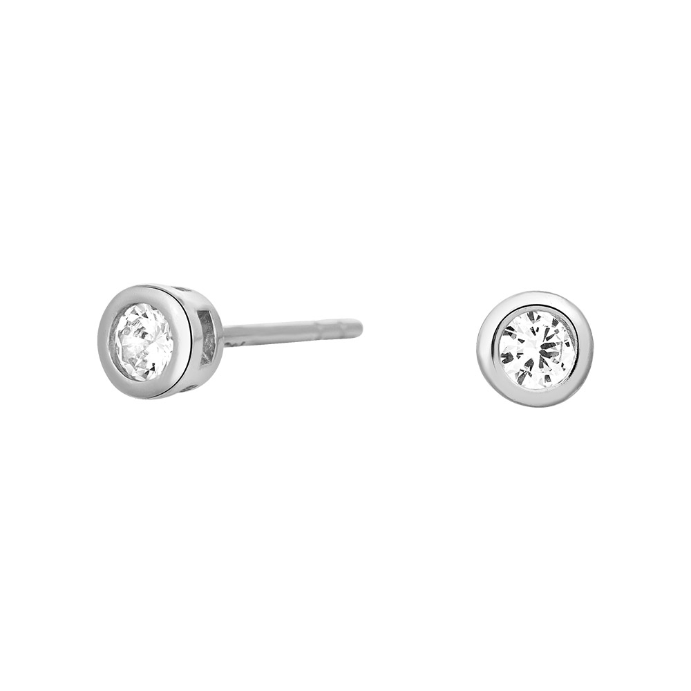 Rhd. Sølv ørestikker rørfatning 4mm