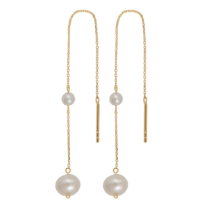 8kt. guldørehænger m/ferskvandsperle