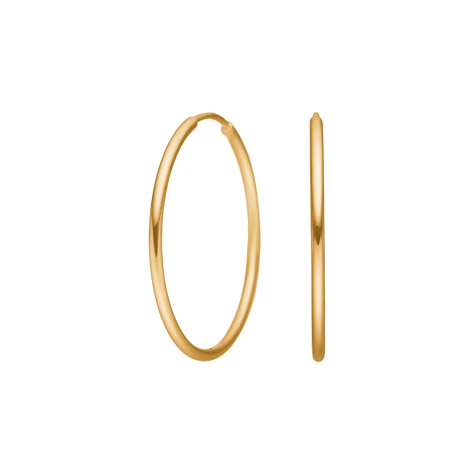 14kt. guldcreoler 28mm