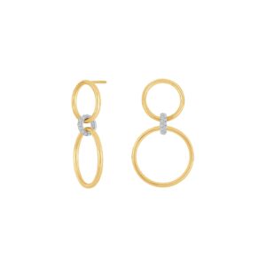 8kt. Guldørehænger, cirkler m. cz