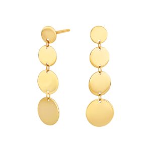 8kt. guldørehænger m/plader