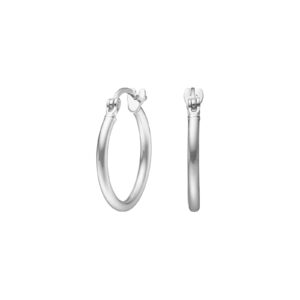 Rhod. sølvcreoler 20mm