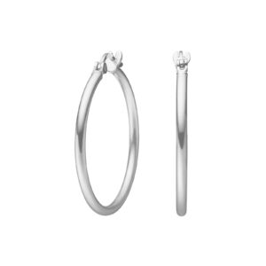 Rhod. sølvcreoler 30mm