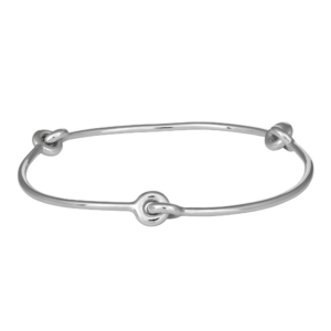 Sølv rhod. armring "donut" 62mm