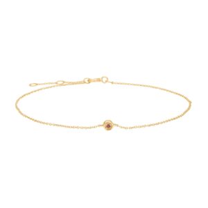 14kt. guldarmbånd m. 0,007ct rubin