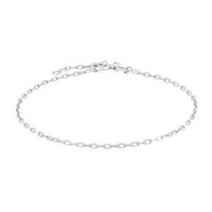 Rhod. sølvarmbånd anker