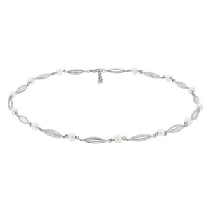 SIERSBØL Rhod. sølv bur&perle (FWP)collier 41+3cm