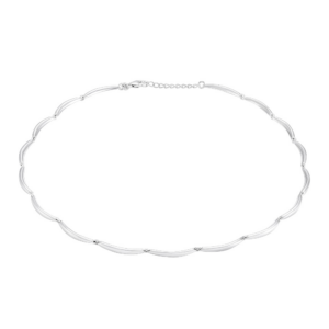 Rhod. sølvcollier BANAN