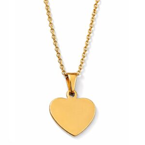 Lunea halskæde hjerte vandfast forgyldt stål 163053