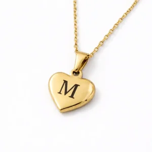 Lunea halskæde hjerte M vandfast forgyldt stål 163054