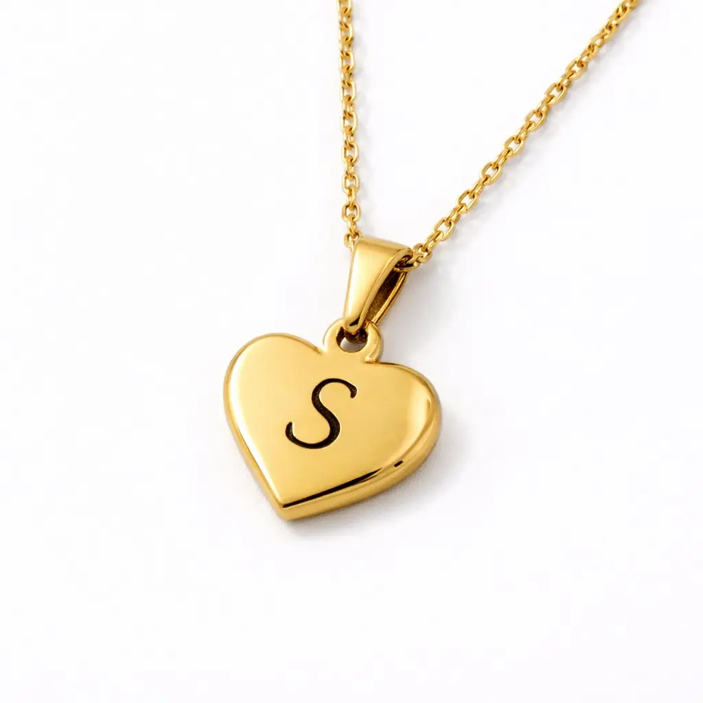 Lunea halskæde hjerte S vandfast forgyldt stål 163054